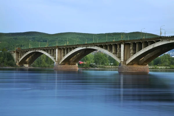 Communal bridge in Krasnoyarsk. Russia — Stock Photo, Image