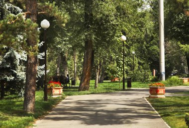 Almaty 'de park et. Kazakistan
