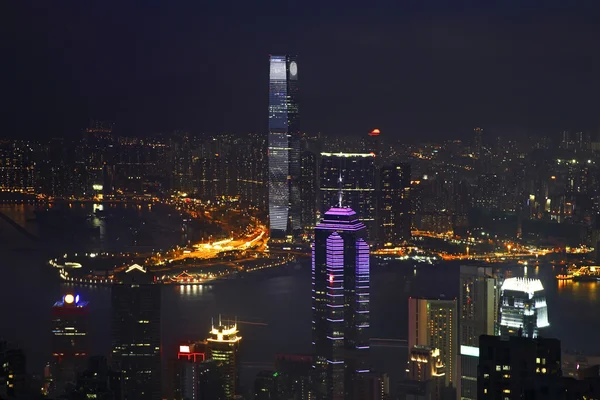 Пік Вікторія в Гонконзі. Китай — стокове фото