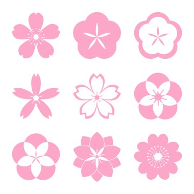 Kiraz çiçeği Icon set
