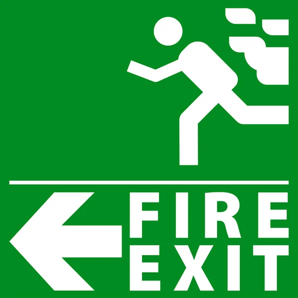 Знак Виходу Вогню Знак Аварійного Або Пожежного Виходу Зелений Знак — стоковий вектор