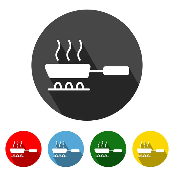 Icona Pan Elemento Disegno Vettoriale Illustrazione Con Quattro Varianti Colore — Vettoriale Stock