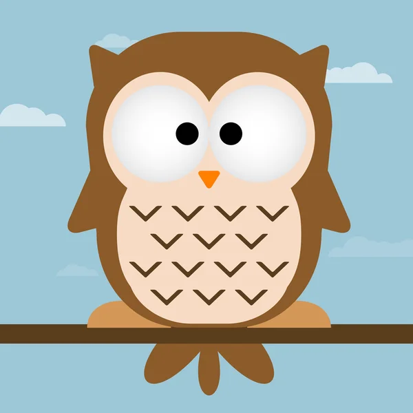 Cute owl vector illustration — Stock Vector