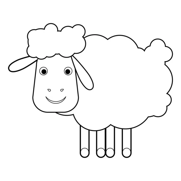 Sheep Outline — Stock Vector