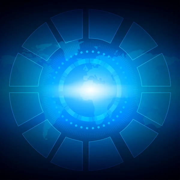 Teknoloji daire ve dünya harita arka plan