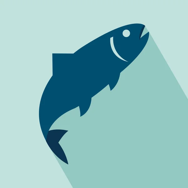 Icono de pescado — Vector de stock