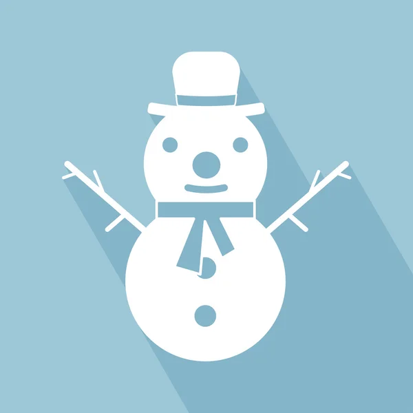 Icono de muñeco de nieve vector ilustración — Vector de stock