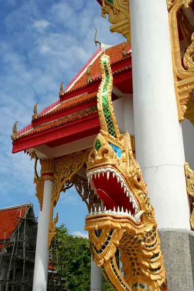 Naka o Big Snake di fronte al Tempio della Thailandia — Foto Stock
