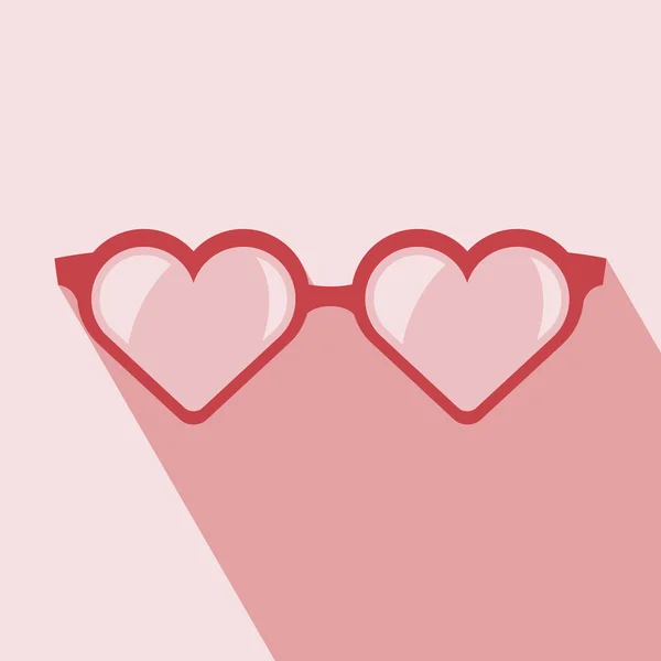 Herzförmige Gläser — Stockvektor