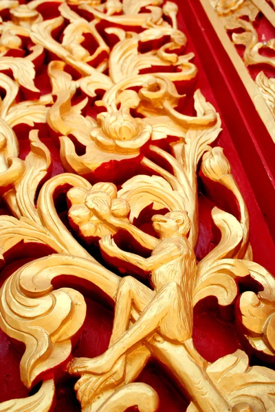 Grabado tradicional de madera estilo tailandés — Foto de Stock