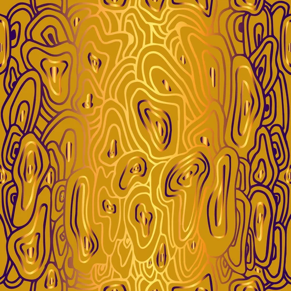 Linea wawes sullo sfondo astratto giallo. Illustrazione vettoriale. Modello senza cuciture — Vettoriale Stock