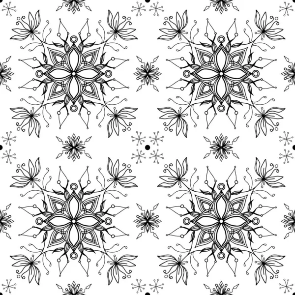 Background Vintage Flower Seamless Floral Pattern Abstract Wallpaper Texture Royal — Stock Vector