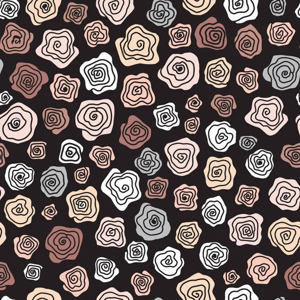 Linge Dessiné Main Rose Motif Vectoriel Sans Couture Sur Fond — Image vectorielle