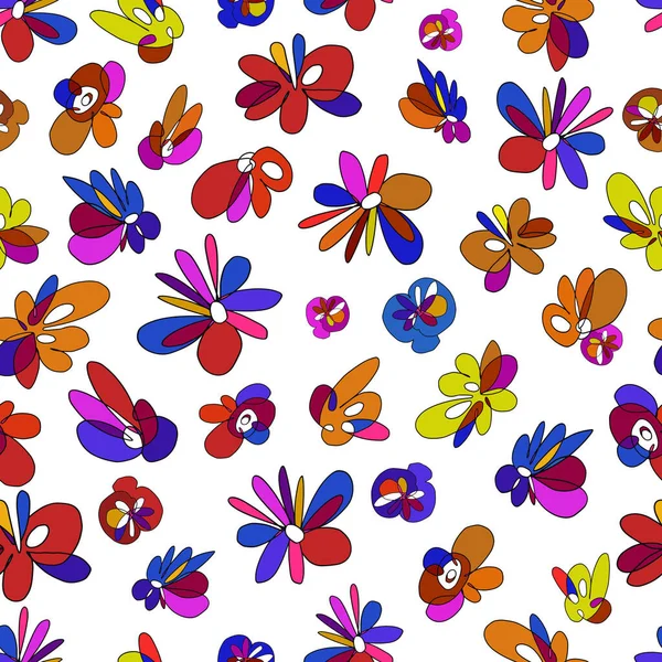 Dekoratif çiçeklerle kusursuz çocuk deseni. Yaratıcı arka plan, doku, kumaş, ambalaj, tekstil, duvar kağıdı, giysi. Yaratıcı İskandinav tarzı çiçeklerle kusursuz desen.