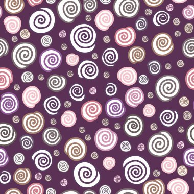 Güllerle kusursuz ve zarif bir desen. Burgonya arka planına çiçekler çizilmiş. Moda el yapımı kumaş, hediye paketi, duvar tasarımı. Vektör illüstrasyonu