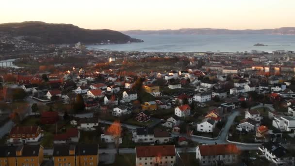 Trondheim, Norveç'in görünümü — Stok video