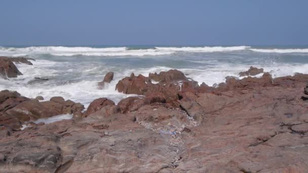 Havet vågor i Marocko, Afrika — Stockvideo