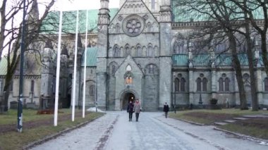 Cephe Nidaros Katedrali Trondheim, Norveç.