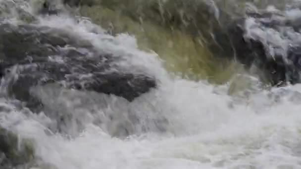 Suecia Cascada de Tannforsen, invierno — Vídeos de Stock