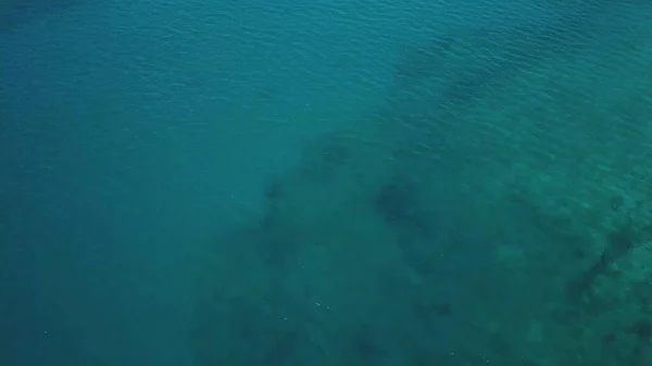 Açık deniz sularının üzerinden uçarak ormanla çevrili beyaz kumlu plaja doğru uçuyorlar. Adriyatik Denizi 'nin Karadağ' daki hava görüntüleri