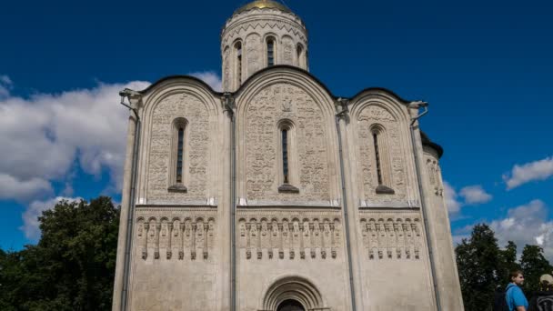 Kathedrale des Heiligen Demetrius (xii c.), UNESCO-Weltkulturerbe, Wladimir — Stockvideo