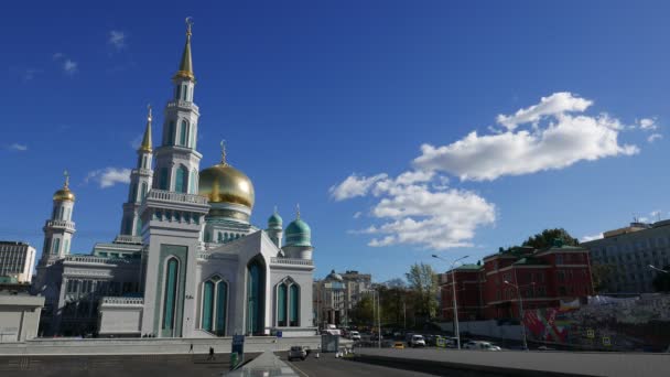 Новая мечеть в Москве — стоковое видео