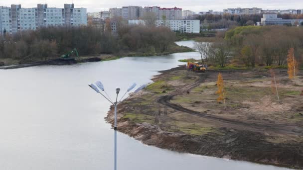 Russia, Tver road repairs, establishing shot — Stock Video