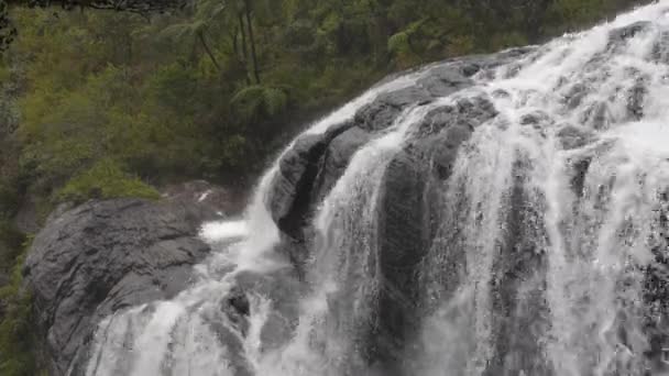 Cascada en las montañas de Sri Lanka, llanuras horton, wolds end — Vídeos de Stock