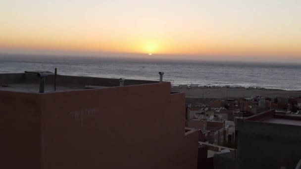 在摩洛哥的海上日落 — 图库视频影像