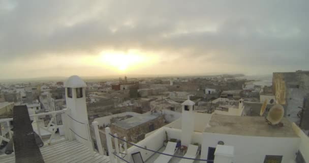 Atardecer en esueira medina, Marruecos, timelapse — Vídeo de stock