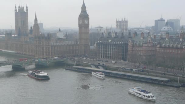 Вид с воздуха на Лондон — стоковое видео