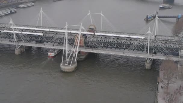 Westminster Bridge london aerial view — Stock Video