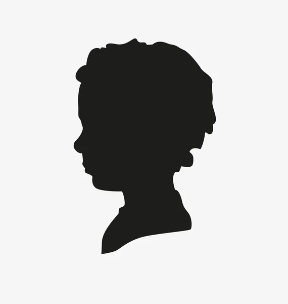 Silhouette tête d'enfant — Photo