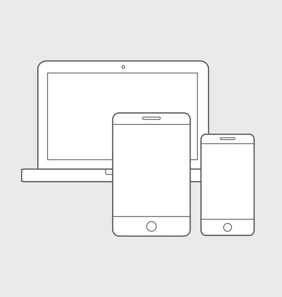 Illustration von responsive Web-Design-Ikone — Stockfoto