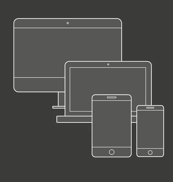 Illustration de l'icône de conception Web sensible — Photo