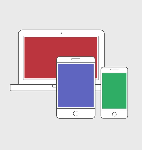 Illustration von responsive Web-Design-Ikone — Stockfoto