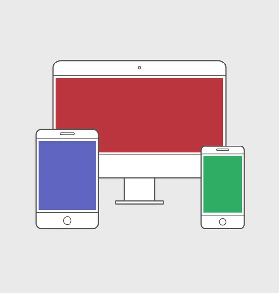 Illustration of responsive web design icon — Stock Photo, Image