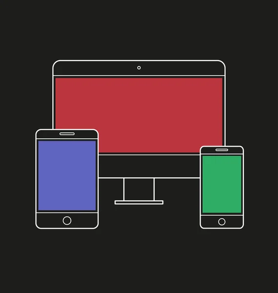 Illustration of responsive web design icon — Stock Photo, Image