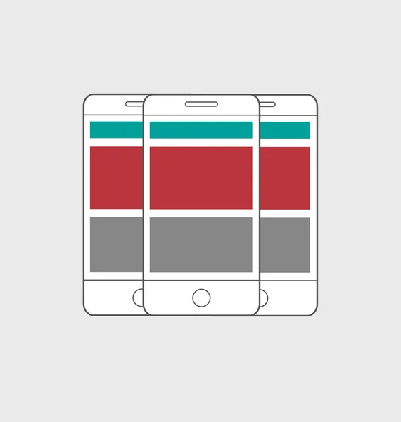 Ilustración del icono de diseño web sensible — Foto de Stock