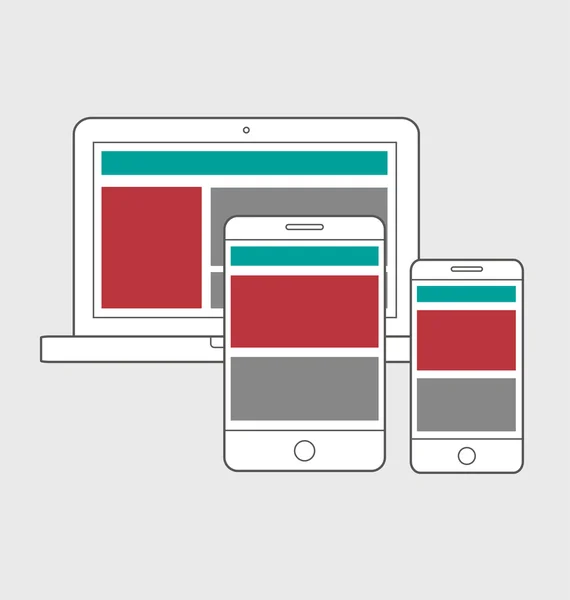 Illustration von responsive Web-Design-Ikone — Stockfoto