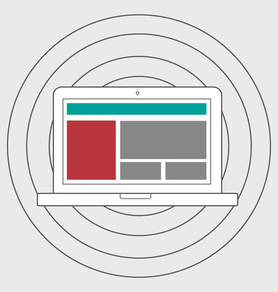 Illustration of responsive web design icon — Stock Photo, Image