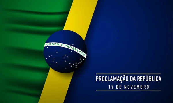 Hintergrund Ist Der Tag Der Republik Brasilien Vektorillustration lizenzfreie Stockvektoren