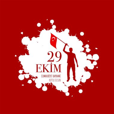 Cumhuriyet Günü Türkiye Arkaplanı. Vektör İllüstrasyonu