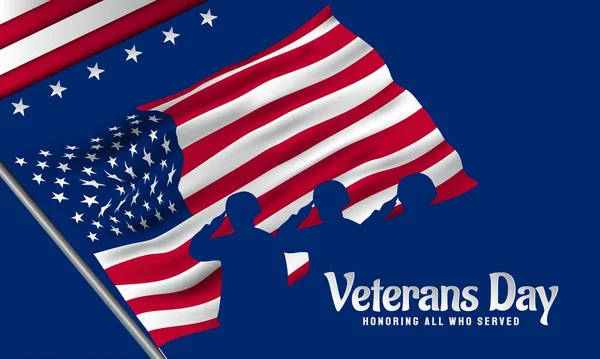 Vector Illustration Veterans Day — Stock Vector