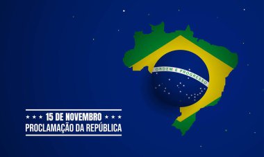 Brezilya Cumhuriyet Günü Arkaplanı. Vektör İllüstrasyonu.