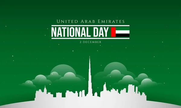 아랍에미리트 민족의 United Arab Emirates National Day 사기적 — 스톡 벡터