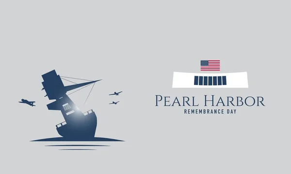 Pearl Harbor Herinnering Dag Achtergrond — Stockvector