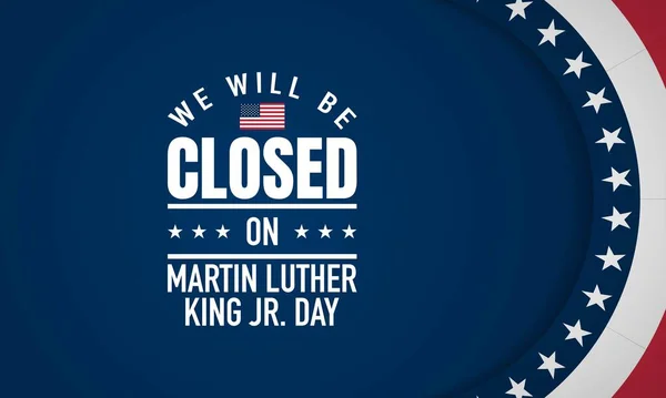 Vector Illustratie Van Martin Luther King Dag Achtergrond Gesloten Martin — Stockvector