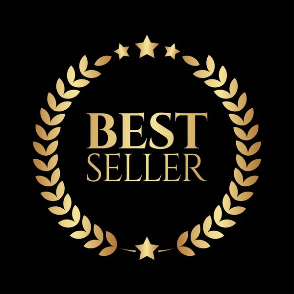 Best Seller Gold Sign — Stock Vector