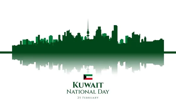 Fondo Del Día Nacional Kuwait Ilustración Vectorial — Vector de stock